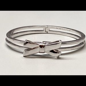 Kate spade silver bow bangle style bracelet